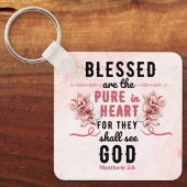 レトロマタイ5:8カラユリ水色 キーホルダー (正面)