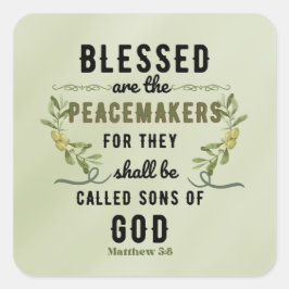 レトロマタイ5:9オリーブ枝水色 スクエアシール