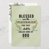 レトロマタイ5:9オリーブ枝水色 ノートカード (正面/裏面)