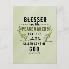 レトロマタイ5:9オリーブ枝水色 ポストカード