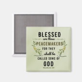 レトロマタイ5:9オリーブ枝水色 マグネット (正面/裏面)