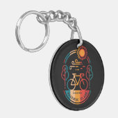 レトロマッキナックアイランドバイクトレイル キーホルダー (正面左)