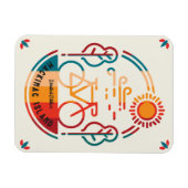 レトロマッキナックアイランドバイクトレイル マグネット (横)