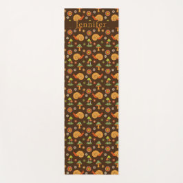 レトロマッシュルーム&スネールズコテージコアパーソナライズされた ヨガマット