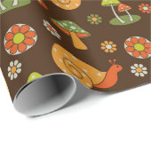 レトロマッシュルーム&スネールズコテージコア ラッピングペーパー (ロールコーナー)