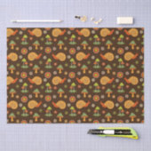 レトロマッシュルーム&スネールズコテージコア 薄葉紙 (クラフト)