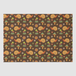 レトロマッシュルーム&スネールズコテージコア 薄葉紙