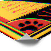 レトロマッチデザイン　踊る猫　Retro Match Dancing cat ポスター (角)