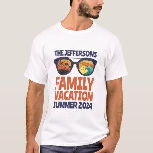 レトロマッチングファミリートリップビーチ休暇 Tシャツ