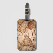 レトロマップ（羅針盤） ラゲッジタグ (正面縦)