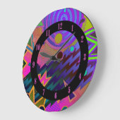 レトロマニア80の抽象芸術ウォールクロック ラージ壁時計 (傾斜)