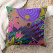 レトロマニア80の抽象芸術装飾用クッション クッション (ブランケット)