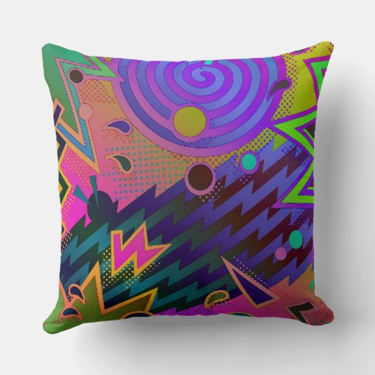 レトロマニア80の抽象芸術装飾用クッション クッション (裏面)