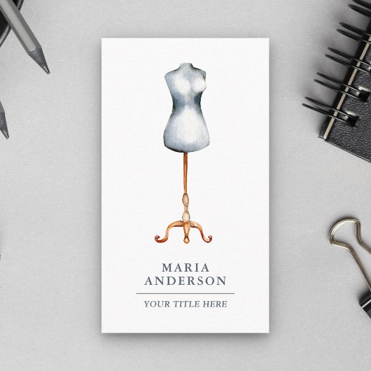 レトロマネキンドレス型枠ファッションスタイリスト 名刺
