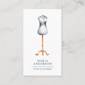 レトロマネキンドレス型枠ファッションスタイリスト 名刺 (正面)