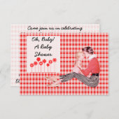 レトロママとベビーシャワーV2 招待状 (正面/裏面)