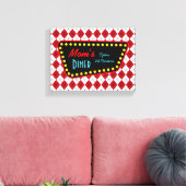 レトロママズダイナーサイン キャンバスプリント (インサイチュ (リビング))