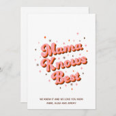 レトロママナ最高のーナウズピンクブラウン70sレタリング シーズンカード (正面/裏面)