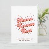 レトロママナ最高のーナウズピンクブラウン70sレタリング シーズンカード (スタンド正面)