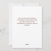 レトロママナ最高のーナウズピンクブラウン70sレタリング シーズンカード (裏面)