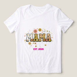レトロママフラワーロンT - ビンテージ70年代グルーヴィー トライブレンドTシャツ