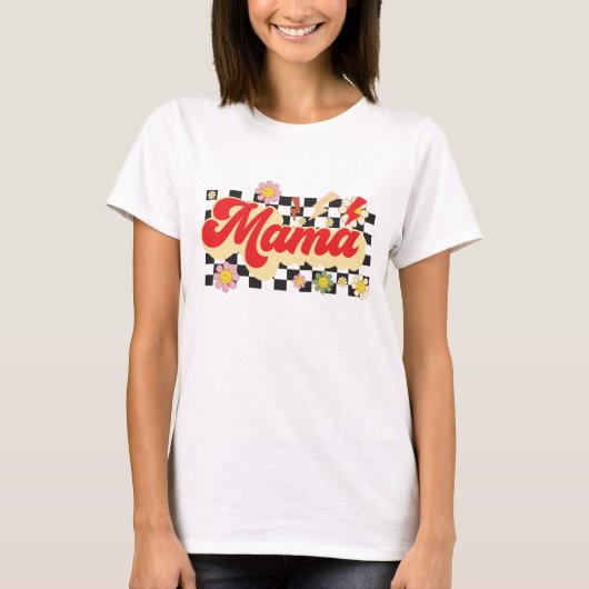 レトロママワードアート Tシャツ (正面)