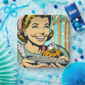 レトロママ保持プレートのハロウィンカボチャ種子 ペーパープレート (パーティー)