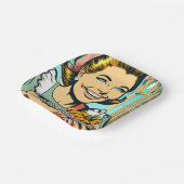 レトロママ保持プレートのハロウィンカボチャ種子 ペーパープレート (傾斜あり)