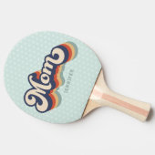 レトロママ名前をカスタムするマザーズデイ 卓球ラケット (横)