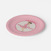 レトロマムブルネット2ベビーシャワーパーティー ペーパープレート (アングル)