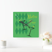 レトロマルチニウォールクロック スクエア壁時計 (ホーム)