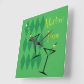 レトロマルチニウォールクロック スクエア壁時計 (傾斜)