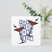 レトロマルティニカクテルパーティの招待状 招待状 (スタンド正面)