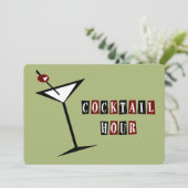 レトロマルティニカクテルパーティの招待状 招待状 (スタンド正面)