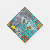 レトロマルティーニ紙ナプキンス スタンダードランチョンナプキン (角)