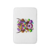 レトロマルディグラスハイランドカウズ バスマット (正面縦)