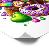 レトロマルディグラスハイランドカウズ ポスター (角)