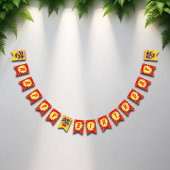 レトロマンガスーパーヒーロー漫画ボーイズバースデーパーティー バンティングフラッグ