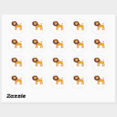 レトロマンガライオン ラウンドシール (シート)
