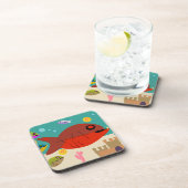 レトロマンガ魚タンクヴィンテージおもしろいデザイン コースター (右側)