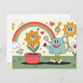 レトロマンガ・ガーデニング ポストカード