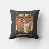 レトロマンケイブクラシック樽 – 冷ビールスロー クッション (裏面)