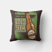レトロマンケクラシックーブボトルグリーンコールドBeer Th クッション (裏面)