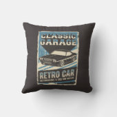 レトロマンケクラシックーブ車の – カーガレージスロー クッション (裏面)