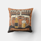 レトロマンケーブクラシックボトルバレル – コールドビール クッション (裏面)