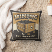レトロマンケーブマイニング – 石炭ディガー装飾用クッション クッション (ブランケット)