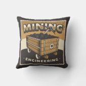レトロマンケーブマイニング – 石炭ディガー装飾用クッション クッション (裏面)