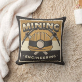レトロマンケーブマイニング – 石炭懸命ハット装飾用クッション クッション (ブランケット)