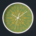 レトロマンダラアボカドウッドフレーム時計 壁時計<br><div class="desc">20代、50代、60代、70代のインスピレーションを得て、このデザインを作った。マッシュアップはどうだ？私のオリジナルデジ楽しむタルレトロマンダラスを願う！</div>