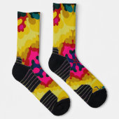 レトロマンダライエローブルーとピンク ソックス (右)